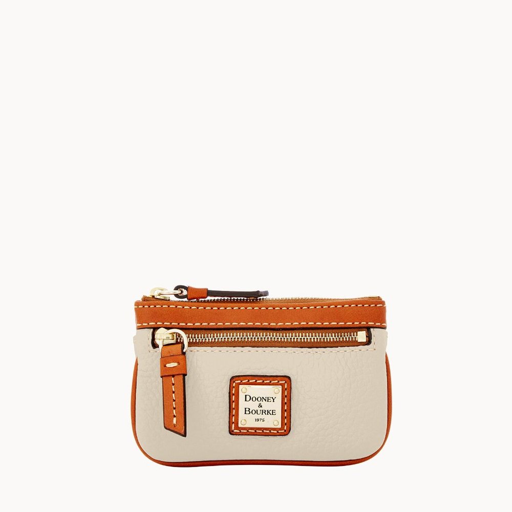 Dooney & Bourke Pebble Grain Leather Coin Case Bone NWT - Picture 3 of 5